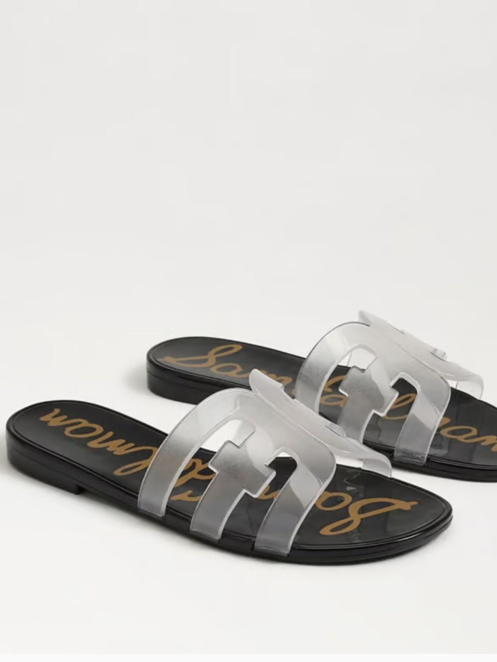 Sam Edelman Bay Jelly Sandal in Clear & Black New!